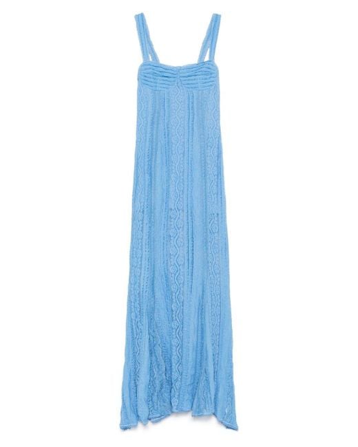 Charo Ruiz Blue Gaia Long Dress