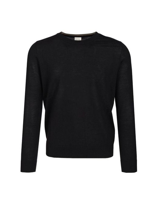 Paul Smith Black Wool Crewneck Sweater for men