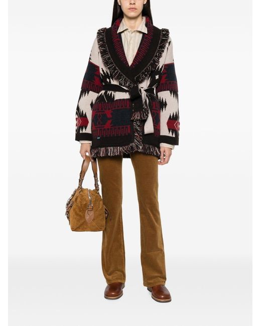 Alanui White Icon Cashmere Cardigan