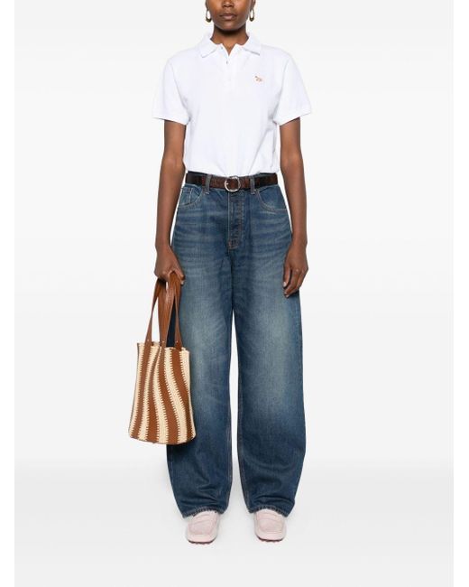 Maison Kitsuné White Baby Fox Regular Polo