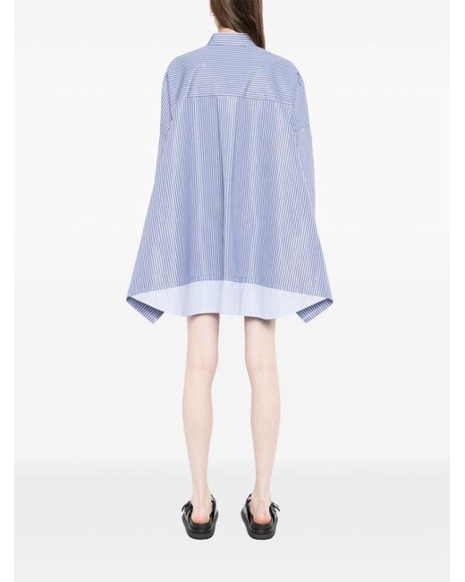 Sacai Blue Striped Cotton Shirt
