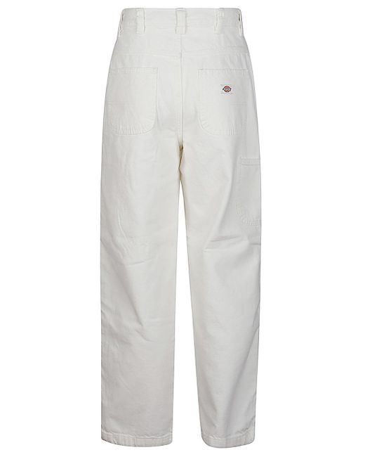 Dickies White Cotton Trousers for men