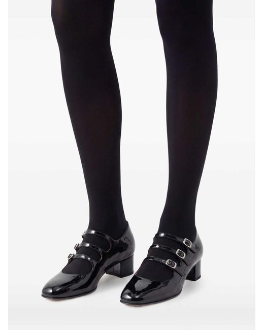 CAREL PARIS Black Kina Patent Leather Pumps