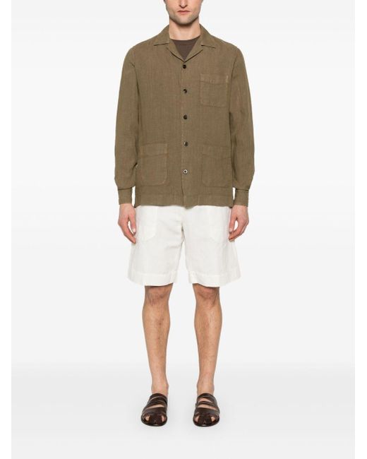 Boglioli Natural Relaxed-Fit Overshirt With Button Fastening for men