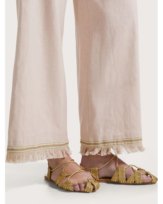 Seventy White Stretch Linen Trousers