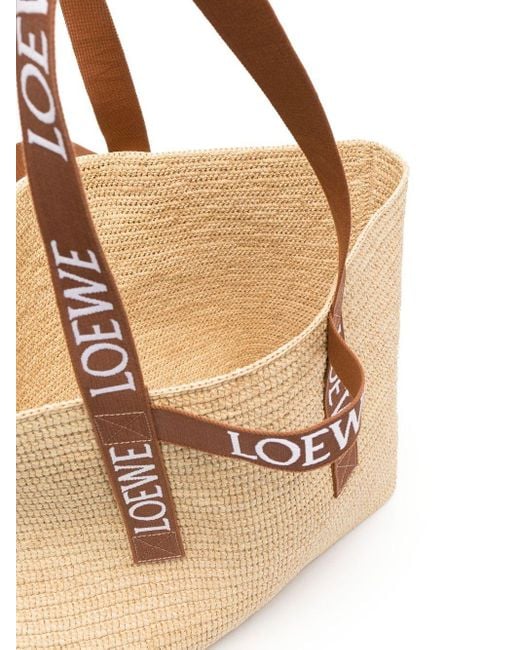 Loewe Natural Fold Shopper Raffia Tote Bag for men