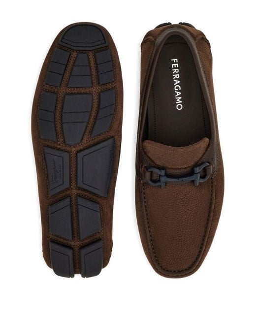 Ferragamo White Leather Loafers for men