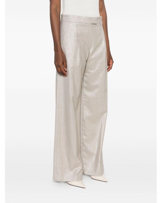 Brunello Cucinelli White Wool Blend Trousers