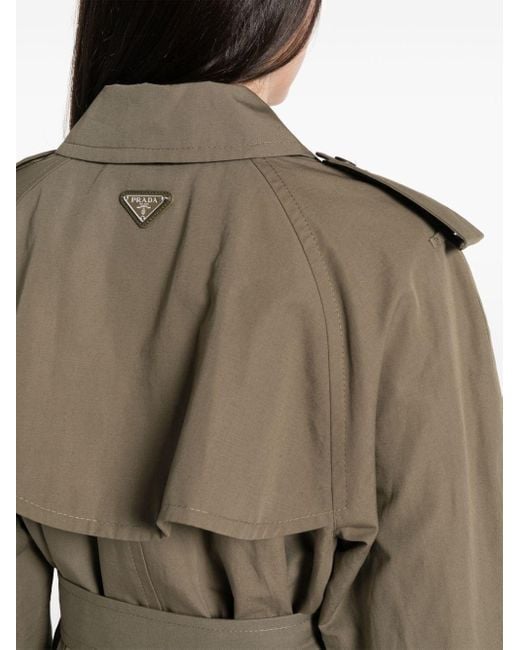 Prada Green Double-breasted Trench Coat