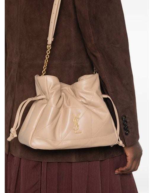 Saint Laurent Natural Jamie Leather Shoulder Bag