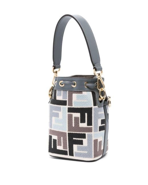 Fendi White Mon Tresor Ff-motif Mini Bag