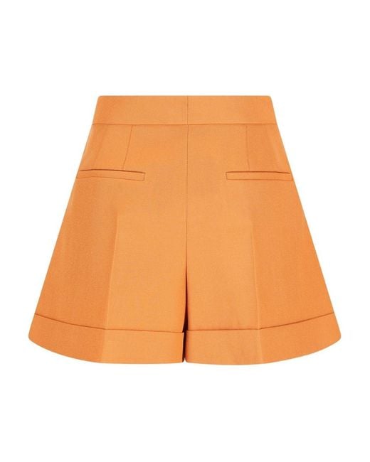 Fendi Orange Shorts Virgin Wool