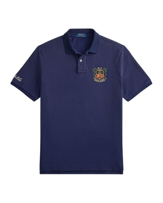 Polo Ralph Lauren Blue Polo Shirt With Embroidery for men