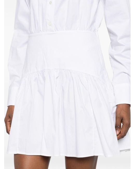 Staud White Rocco Mini Dress