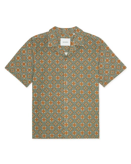 Les Deux Green Lukas Arabesque Aop Shirt for men