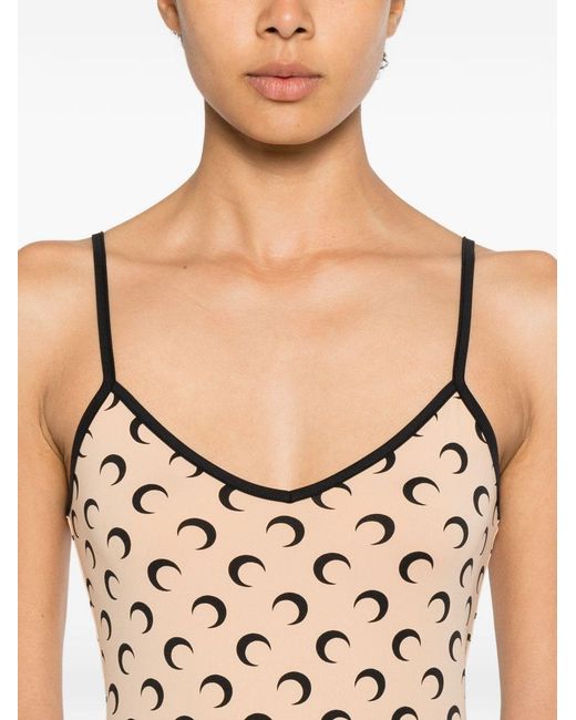 MARINE SERRE Natural Moon Mini Dress