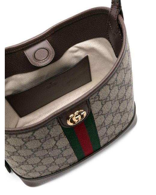 Gucci Gray Ophidia gg Motif Hobo Bag