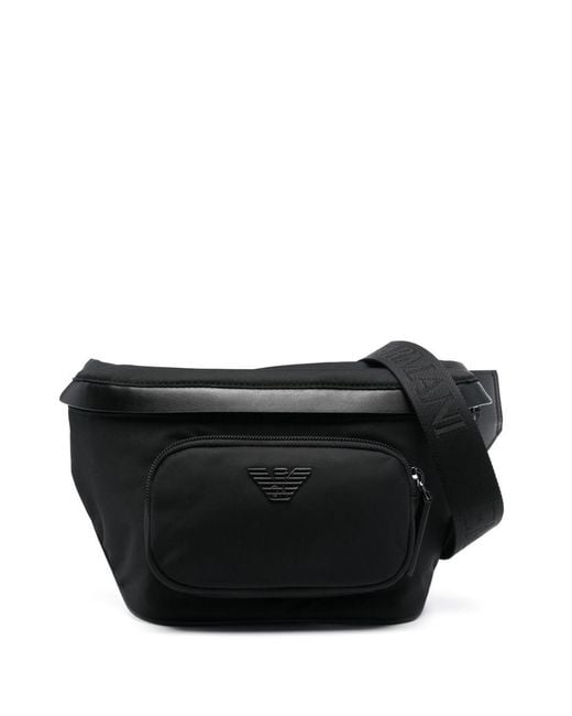 Emporio Armani Black Nylon Backpack for men