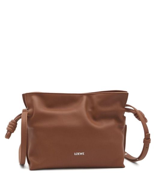 Loewe Brown Flmaneco Leather Mini Clutch