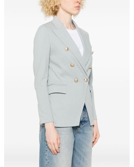 Circolo 1901 Blue Cotton Double-Breasted Jacket