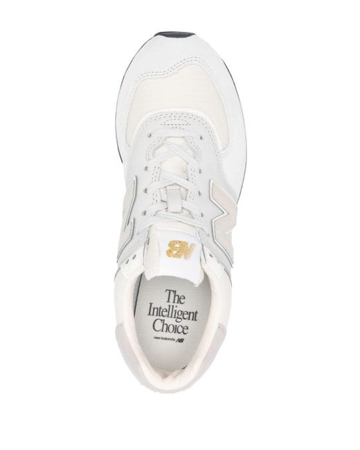New Balance White U574 Sneakers for men