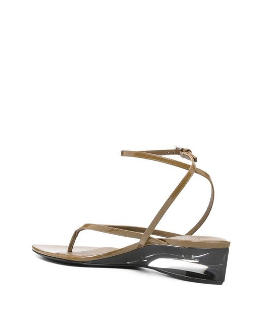 Alaïa White Leather Thong Sandals
