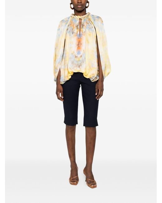 Zimmermann White Alchemy Printed Blouse