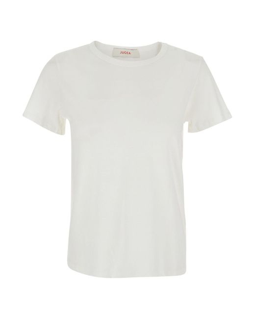 Jucca White Cotton T-Shirt