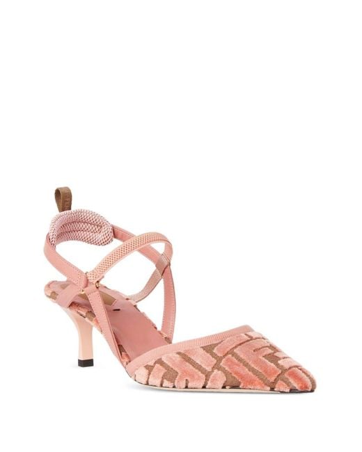Fendi Pink Medium-Heeled Slingbacks