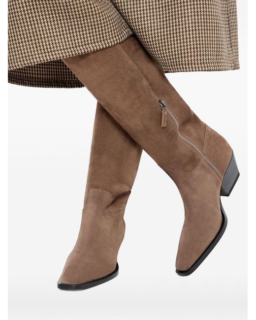 Brunello Cucinelli Brown Leather Boots