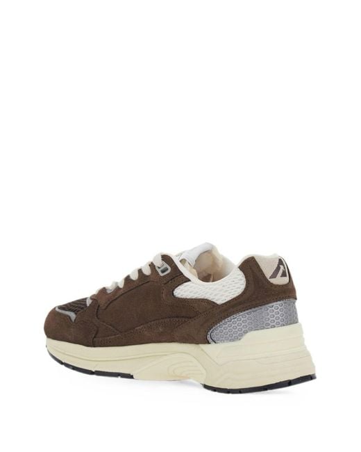 Autry Brown Hyperway Low Sneakers for men