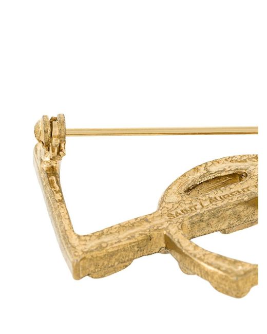Saint Laurent Metallic Cassandre Broche