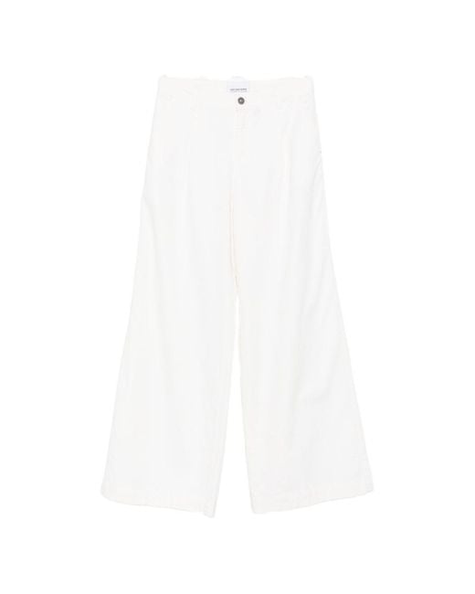 God Save Denim White Calliope Trousers