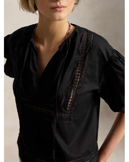 Polo Ralph Lauren Black Cotton Blouse