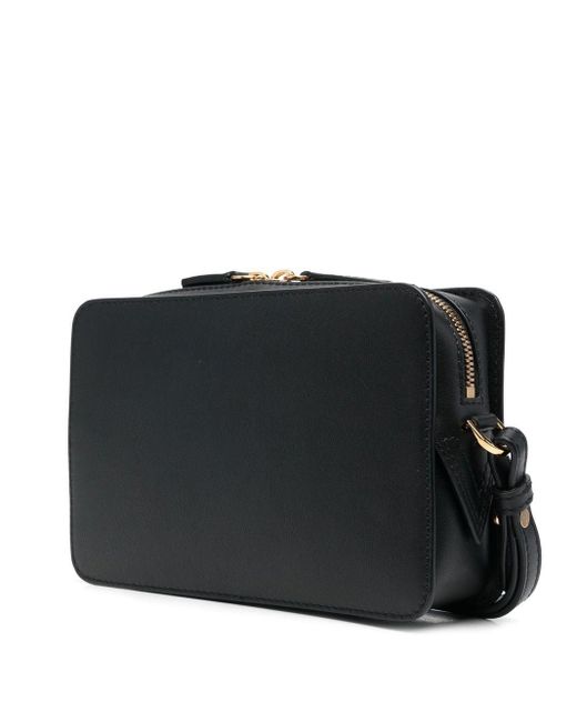 Versace Black Medusa Biggie Small Leather Messenger Bag for men