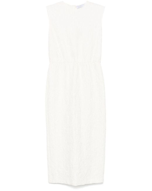 Harris Wharf London White Cotton Long Dress
