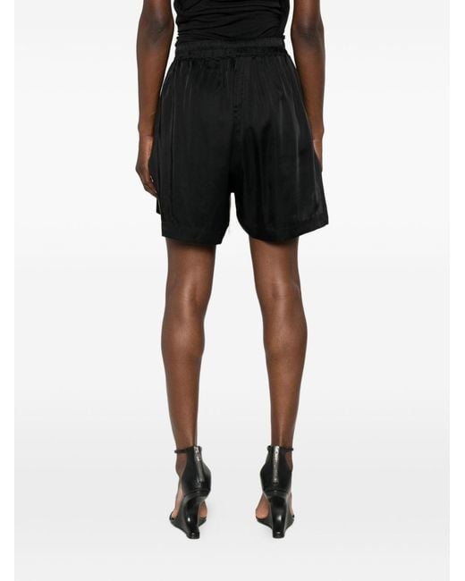 Rick Owens Black Drawstring Shorts