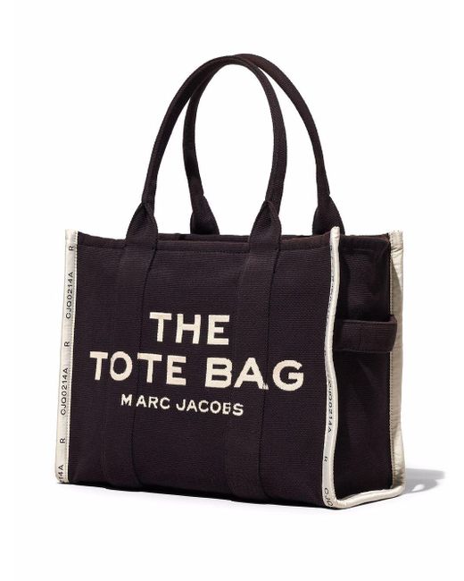 Marc Jacobs Black The Tote Large Canvas Tote Bag