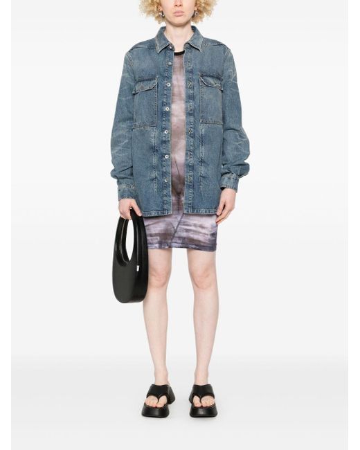 Rick Owens Blue Drkshdw Denim Overshirt