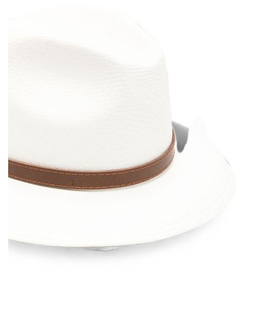 Borsalino White Country Straw Hat for men