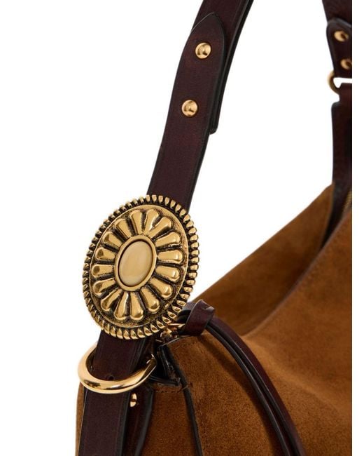Etro Brown Small Leather Hobo Bag