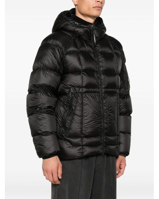 C P Company Black Short Down Jacket for men