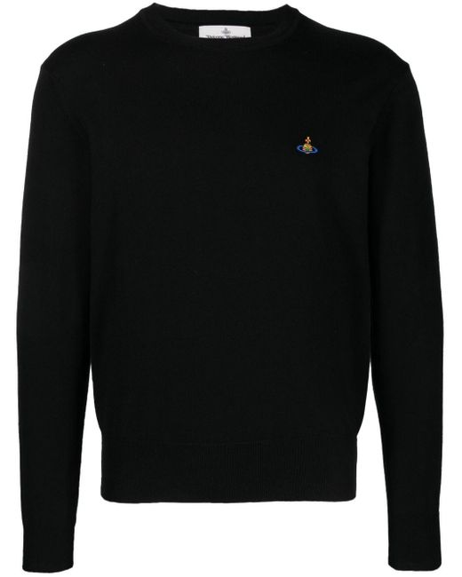 Maglione con ricamo Orb di Vivienne Westwood in Black da Uomo