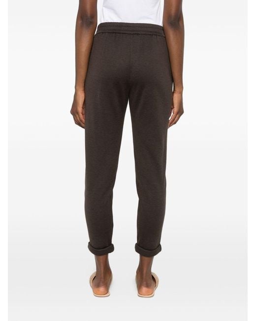 Brunello Cucinelli Gray Cotton And Silk Trousers