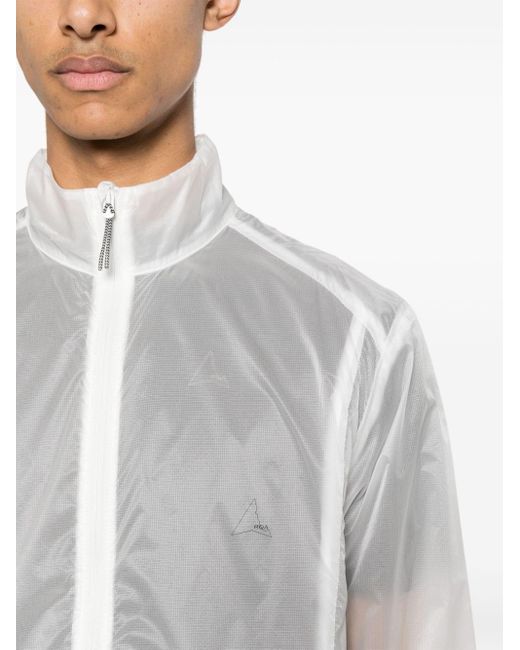 Roa White Logo-print Sheer Jacket for men