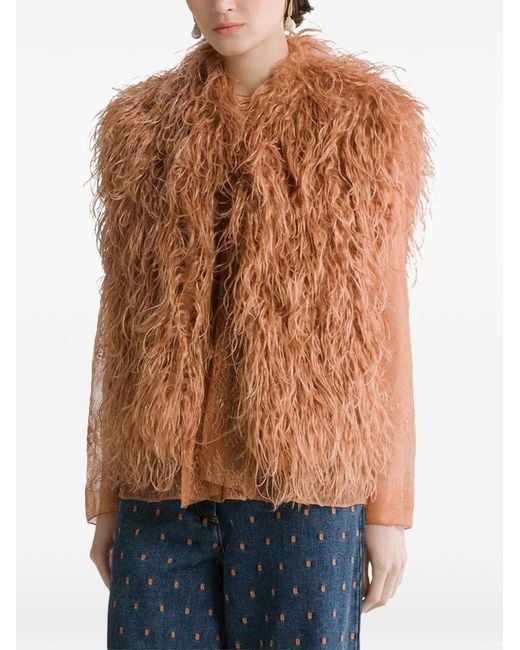 Forte_forte Orange Ecofur Vest