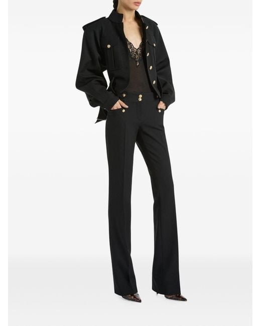 Balmain Black Wool Trousers