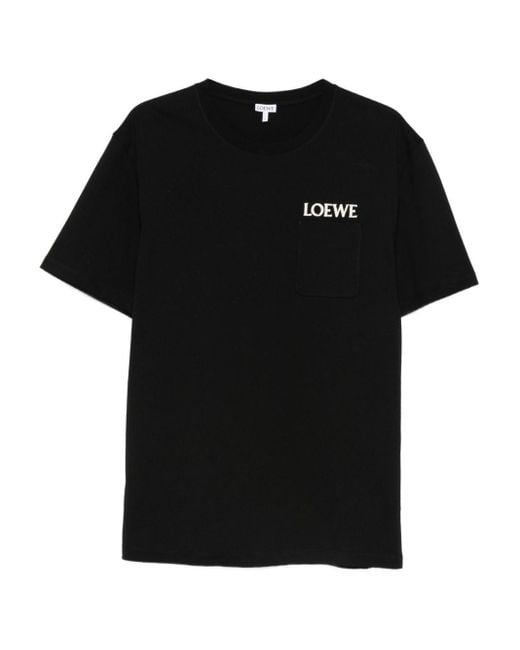 Loewe Black Logo Cotton T-Shirt for men