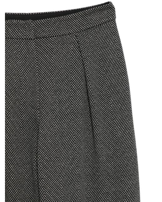 Emporio Armani Gray Cotton Trousers