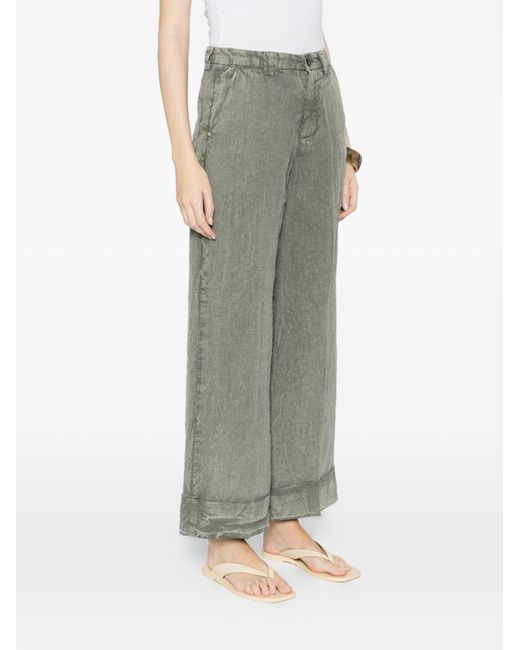 White Sand Gray Linen Trousers